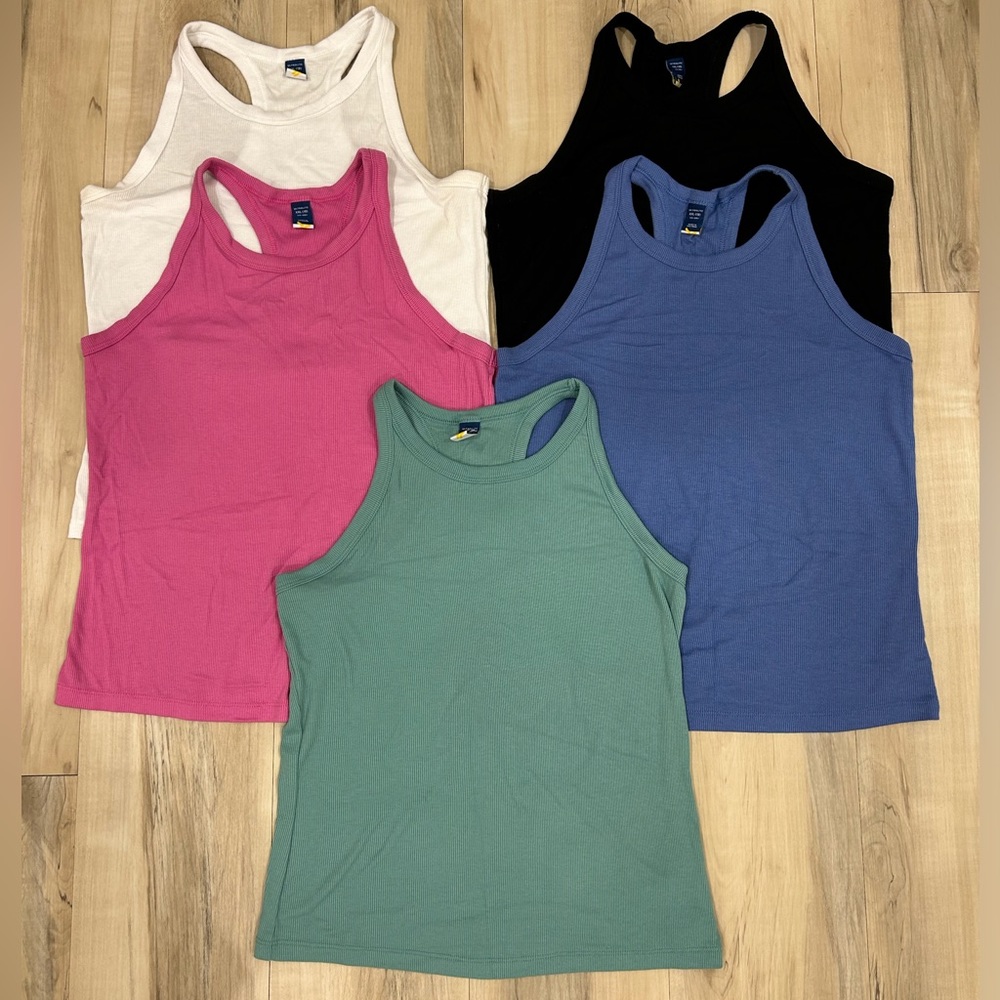 old navy kids xxl (18) pink blue green white black tank tops